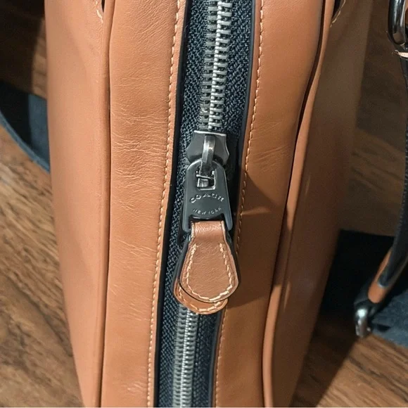 RARE Coach Graham Slim Brief / Laptop Bag – Smooth Calf Leather in Saddle Brown